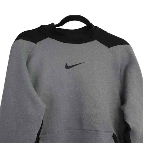 NIKE DRI- FIT Black and Gray Performance Hoodie Size Small - Picture 2 of 8